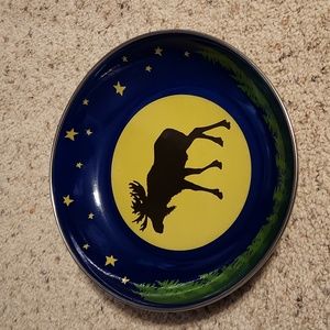 The Golden Rabbit II Moose Design Enamelware Serving Bowl